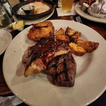 Black Bart's Steakhouse - Combation 1/4 chicken, ribs and 6 Oz steak was delicious with cesar salad - Steakhouses Near Me - Flagstaff, Arizona