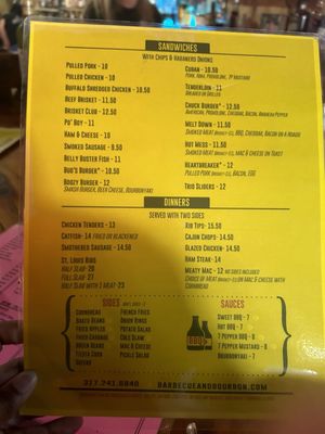 Menu photo 6 Barbecue And Bourbon Speedway, IN