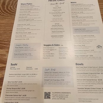 Pacific Catch - Menu - Seafood Near Me - Tustin, California