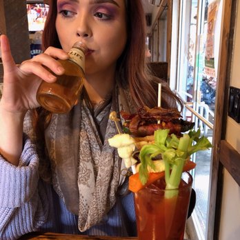 Moo & Brew - Large Marge: Comes with a mini burger, fried green tomato, stuffed jalapeño, and more, plus a little Miller lite on the side. - Beer Bar Near Me - Charlotte, North Carolina