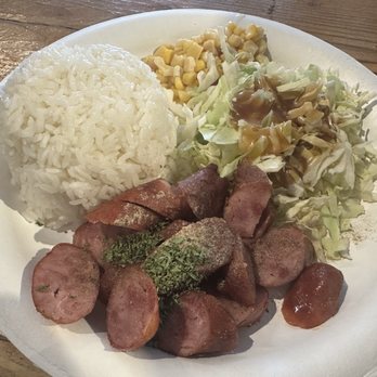 Bon Appetea Cafe  - Alhambra - Sausage rice plate - Cafes Near Me - Alhambra, California