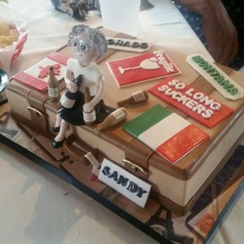 Glace Cakes - Name tag, country flags. Suitcase cake - Custom Cakes Near Me