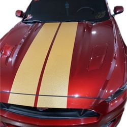Limitless Wraps - Custom metallic gold racing stripes