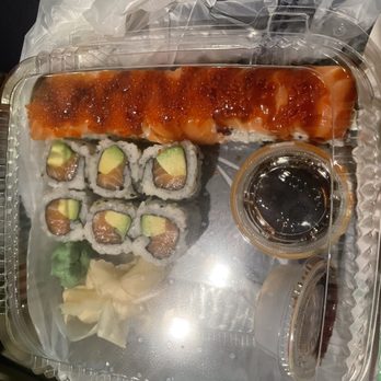 Tenkyu - top: Tenkyu Roll bottom: Alaska Roll - Sushi Bars Near Me - San Rafael, California