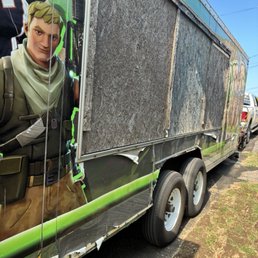 The wrap of the truck missing