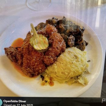 The Grove - This is what I had but substituted the garlic mash with the smoky cheddar grits. Plate licking good - Bars Near Me - Savannah, Georgia The Grove - This is what I had but substituted the garlic mash with the smoky cheddar grits. Plate licking good - Bars Near Me - Savannah, Georgia