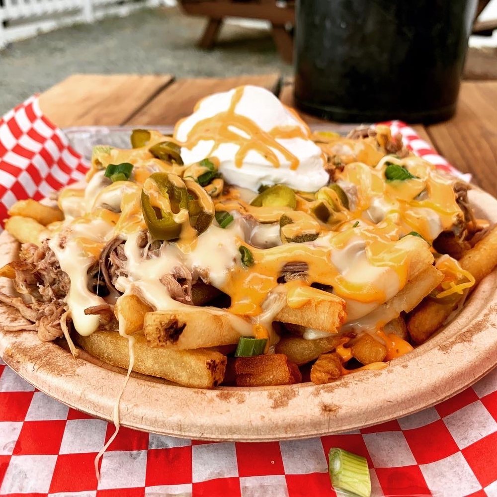 The Crazy Pig - Pig Pen Fries.... omg!!! Those jalapeños tho! - Barbeque Near Me - Davidson, North Carolina The Crazy Pig - Pig Pen Fries.... omg!!! Those jalapeños tho! - Barbeque Near Me - Davidson, North Carolina