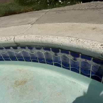 Above All Pool Tile Cleaning - Before tile - Pool Cleaners Near Me