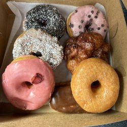 Marcella's Doughnuts and Bakery - My box of yummy donuts.