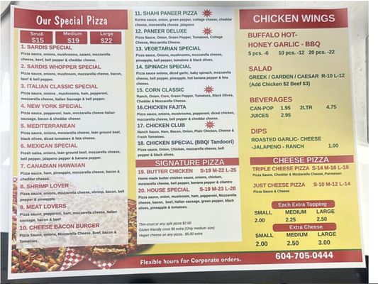 Menu photo 2 Dancin Pizza Chilliwack, BC