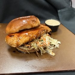 Kimbles Kitchen - Teriyaki chicken, pineapple slaw, brioche bun