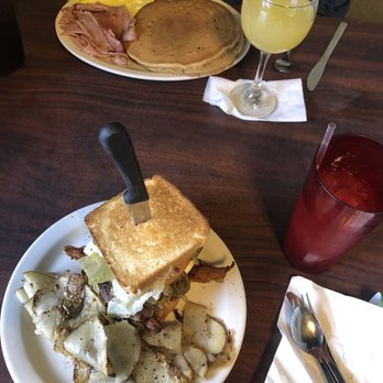 Woodchuck's Cafe - Sweet potato pancakes and The Texan burger - American Near Me - Tallahassee, Florida