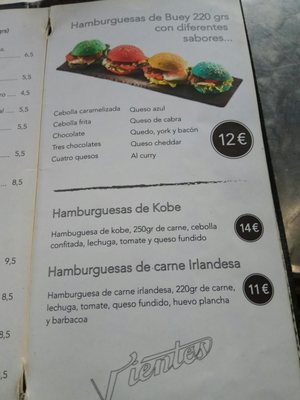 Menu photo 2 Vientos Madrid, M