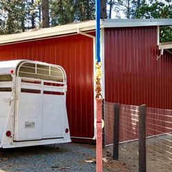 Foothill Country Sheds - The utility barn from the rear.