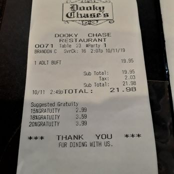 Dooky Chase's Restaurant - Receipt - Cajun/Creole Near Me - New Orleans, Louisiana