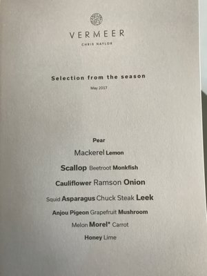 Menu photo 4 Restaurant Vermeer Amsterdam, NH Menu photo 4 Restaurant Vermeer Amsterdam, NH