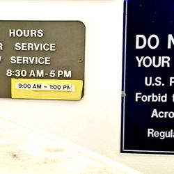 USPS - Lobby hours are NOT 24 hours. Lies I tell you, all lies.