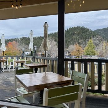 Claire's Restaurant and Bar - Looking out front window - New American Near Me - Estes Park, Colorado