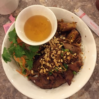 Pho An Restaurant - My usual grilled pork with vermicelli and egg roll order was only $7 and came back with generous amounts of meat! - Vietnamese Near Me - Humble, Texas