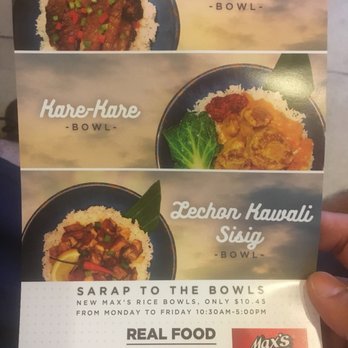 Max's Restaurant - Dillingham - Menu as of August 2018 - Filipino Near Me - Honolulu, Hawaii Max's Restaurant - Dillingham - Menu as of August 2018 - Filipino Near Me - Honolulu, Hawaii