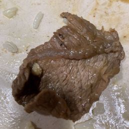 Meat in Beef and Broccoli dish Meat in Beef and Broccoli dish