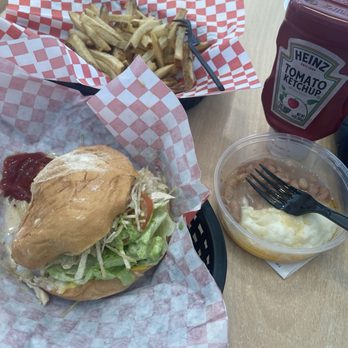Loli Farms - Chicken sandwich and order of fries - Peruvian Near Me - Pasadena, California