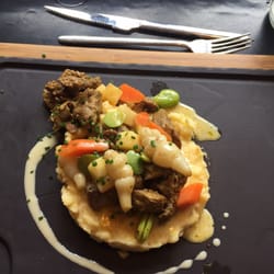 Hôtel le Sapin - Lamb, mashed potatoes and seasonal vegetables - plate du jour