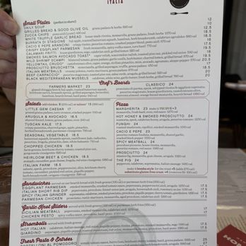 North Italia - Menu - Pizza Near Me - El Segundo, California