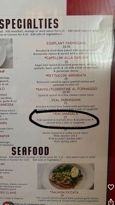 Menu photo 1 Avolio's Italian Restaurant Covina, CA