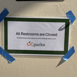 Restrooms closed Restrooms closed