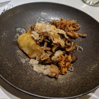 Aquavit - 3-course menu: Hen of the wood entree - Scandinavian Near Me - New York, New York