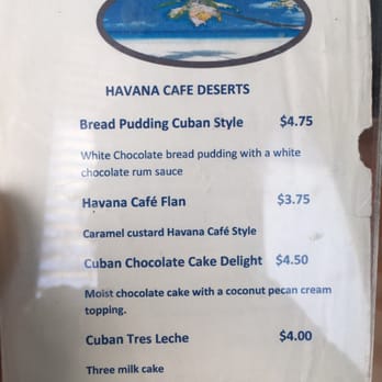 Havana Cafe - Dessert menu - Cuban Near Me - Dallas, Texas Havana Cafe - Dessert menu - Cuban Near Me - Dallas, Texas