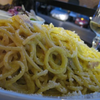 L'Insalata Ricca - Pasquino - Spaghetti alla Carbonara - Lightly creamy egg-cheese sauce with delicious pancetta. Al dente. - Italian Near Me - Rome, RM L'Insalata Ricca - Pasquino - Spaghetti alla Carbonara - Lightly creamy egg-cheese sauce with delicious pancetta. Al dente. - Italian Near Me - Rome, RM