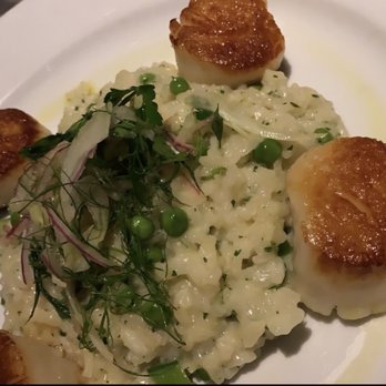 Ocean Prime - Sea Scallops with Spring Pea Risotto. - Seafood Near Me - Tampa, Florida