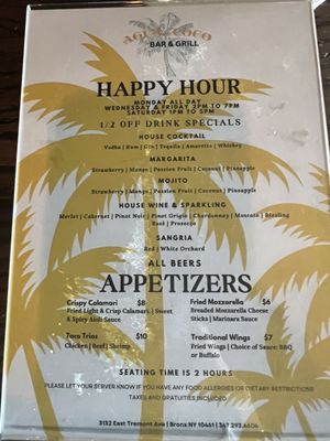 Menu photo 1 Agua E Coco Bar & Grill Bronx, NY Menu photo 1 Agua E Coco Bar & Grill Bronx, NY