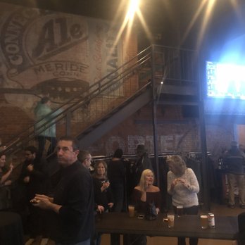 Elicit Brewing Co - Manchester - Large bar area and open stairs to upper level bar - Breweries Near Me - Manchester, Connecticut