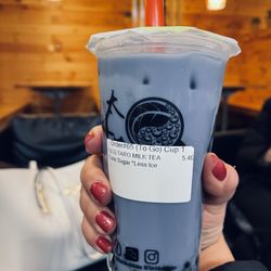 Tai Chi Bubble Tea - Large Taro Milk Tea Less Ice Less Sugar