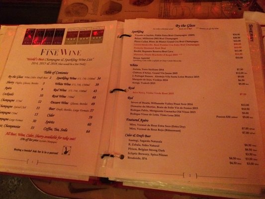 Menu photo 2 Bar Vivant Portland, OR