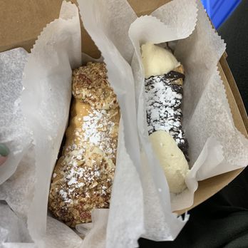 Mike's Pastry - Pecan caramel cannoli and peanut butter cannoli - Bakeries Near Me - Boston, Massachusetts