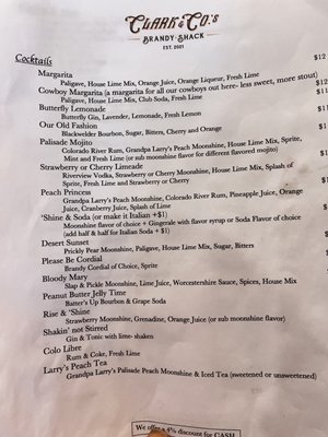 Menu photo 5 Clark & Cos Distilling Palisade, CO Menu photo 5 Clark & Cos Distilling Palisade, CO