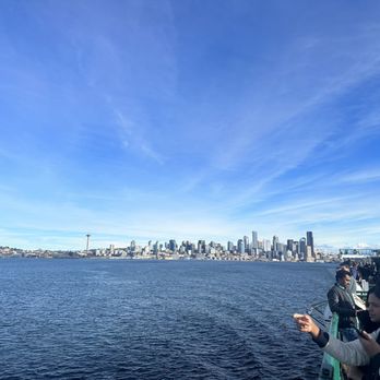 Bainbridge Island Ferry - View of Seattle Skyline from Ferry - Ferries Near Me - Seattle, Washington