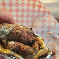Yalla Yalla Food and Bakery - RAWWWWWWW I looked into each kofta in the sandwich....all of them...raw