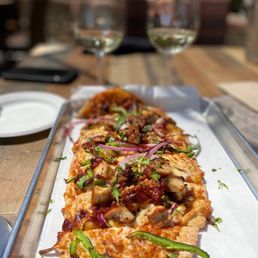 Bbq chicken flatbread