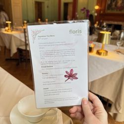 Floris tea menu (July 2026)