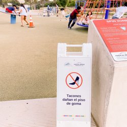 Magical Bridge Playground - Why so many reminders to not wear high heels?!? LOL