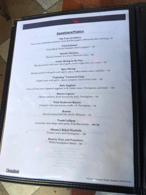 Menu photo 8 Carmelina's Boston, MA