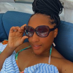 Gloria's African Hair Braiding - Smedium knotless braids.