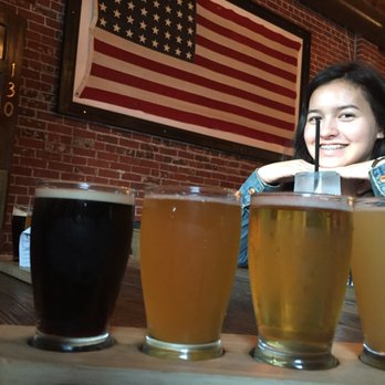 Bread & Barley - Beer sampler! Highly recommend. Can't get more patriotic than this photo. - Gastropubs Near Me - Covina, California