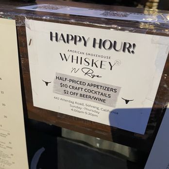 Whiskey 'N Rye Smokehouse - Happy Hour - Barbeque Near Me - Solvang, California Whiskey 'N Rye Smokehouse - Happy Hour - Barbeque Near Me - Solvang, California