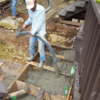 Austin Concrete Construction - Line pump filling my forms up. - Landscaping Near Me